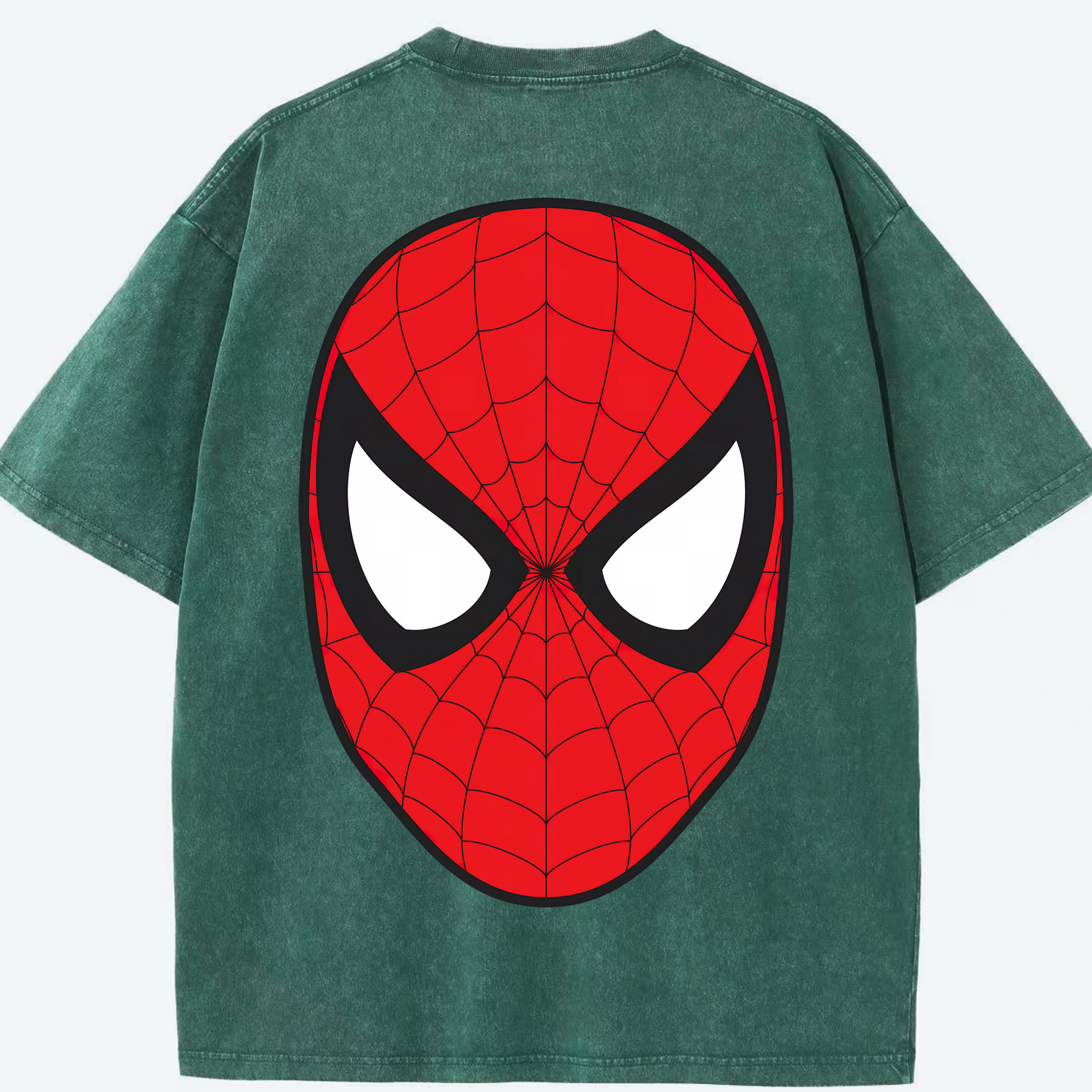 （画像用） Spider Man スパイダーマン 綿100% ヴィンテージ風 半袖Tシャツ（背面プリント）